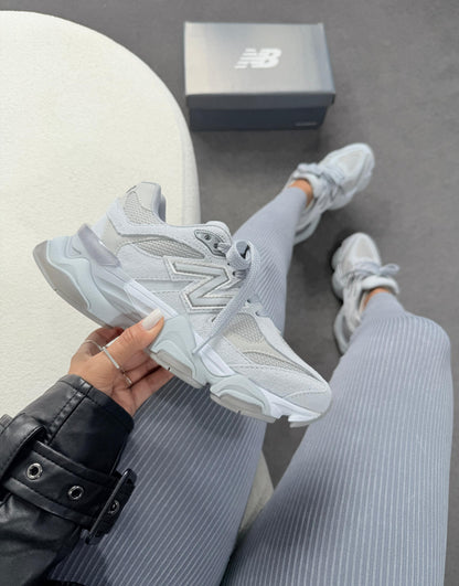 Tênis New Balance 9060 Cinza Couro 100% Legítimo