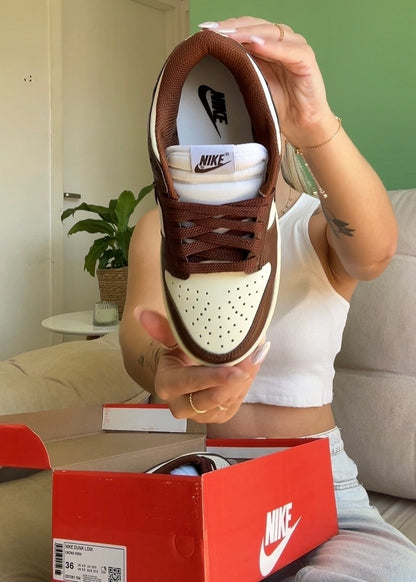 Tênis Nike Dunk Low Cacau Couro