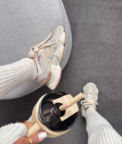 Tênis New Balance 9060 Off Salmão Couro 100% Legítimo