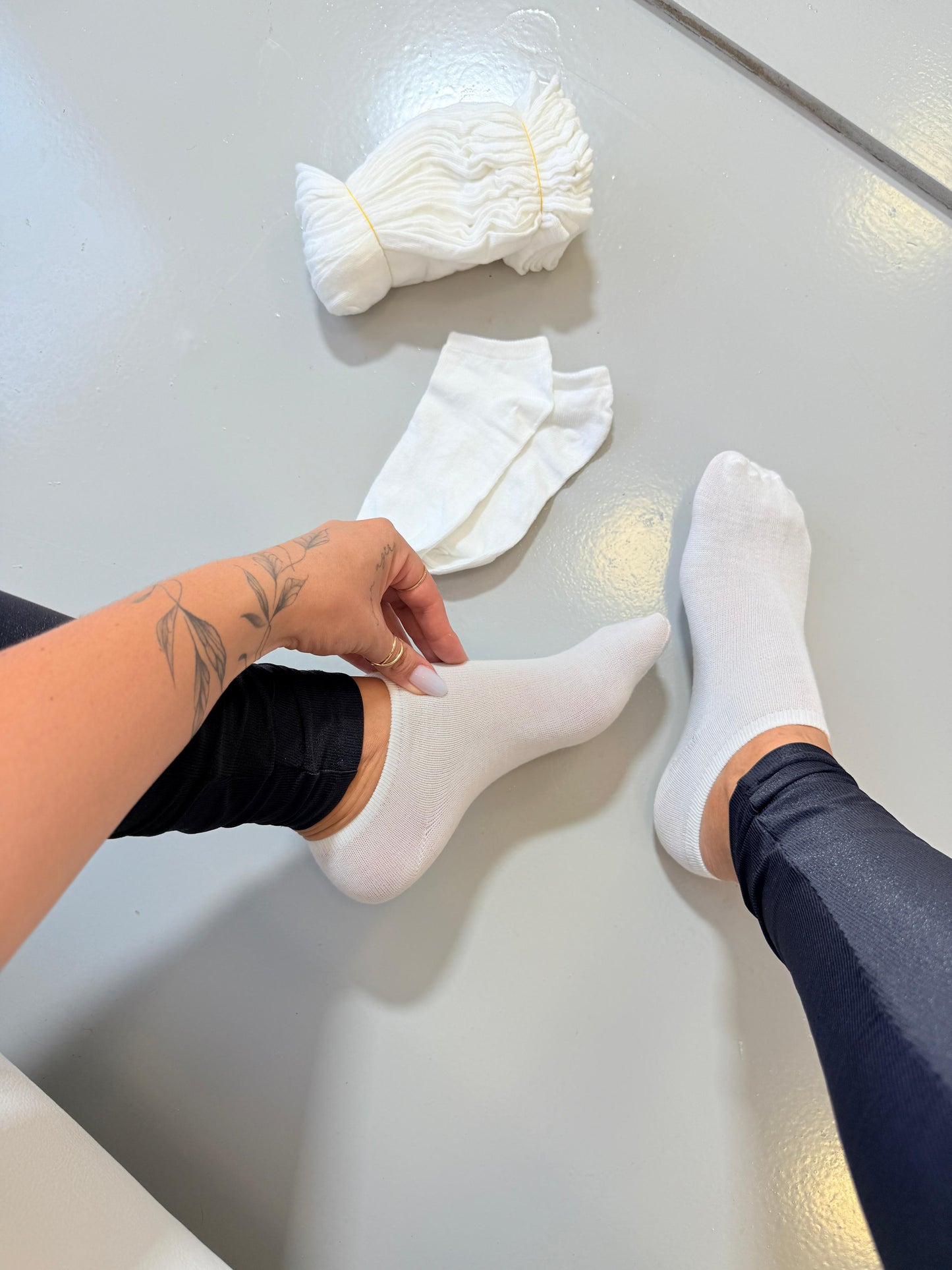 Kit 3 Pares Meia Soquete Lisa Branca