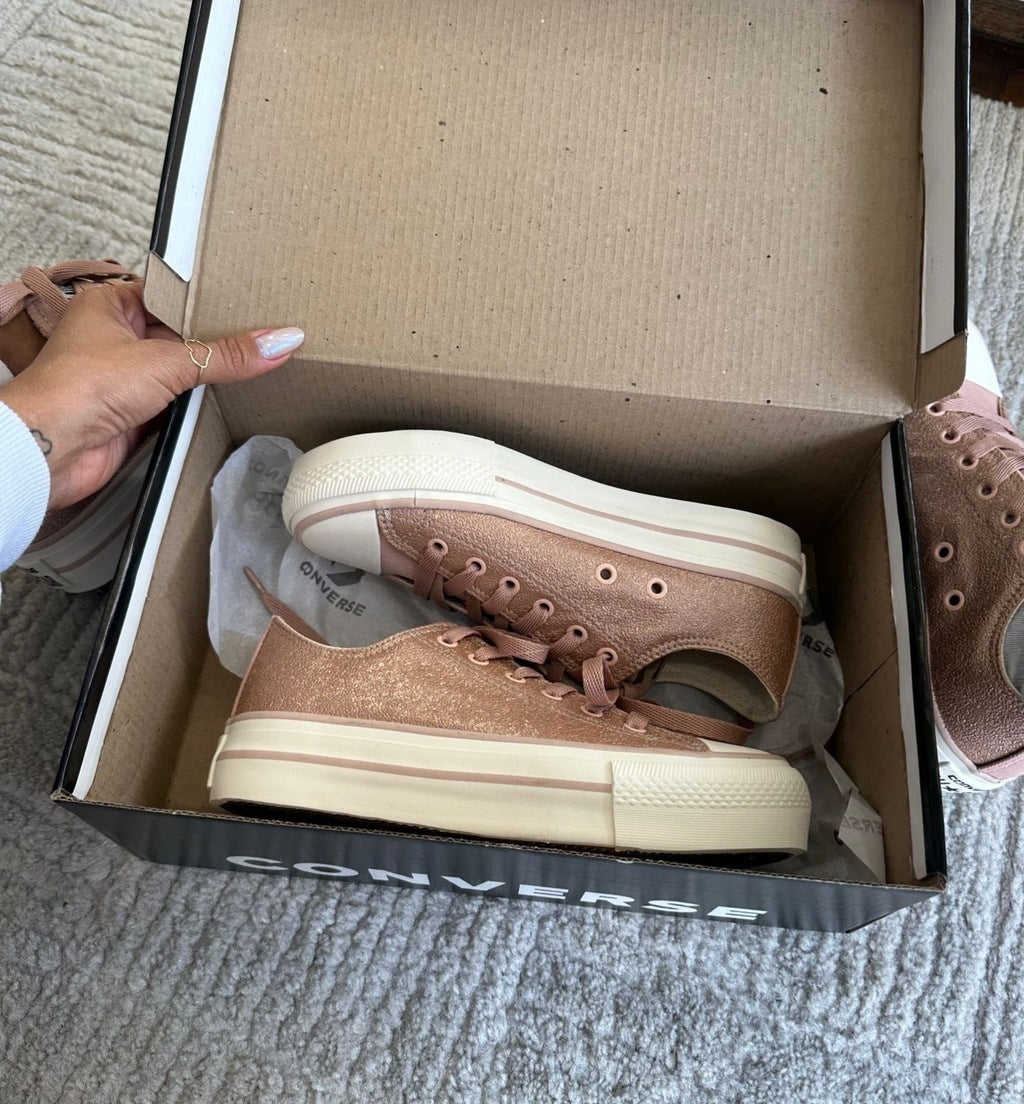 Tênis All Star Shine Rose Plataforma