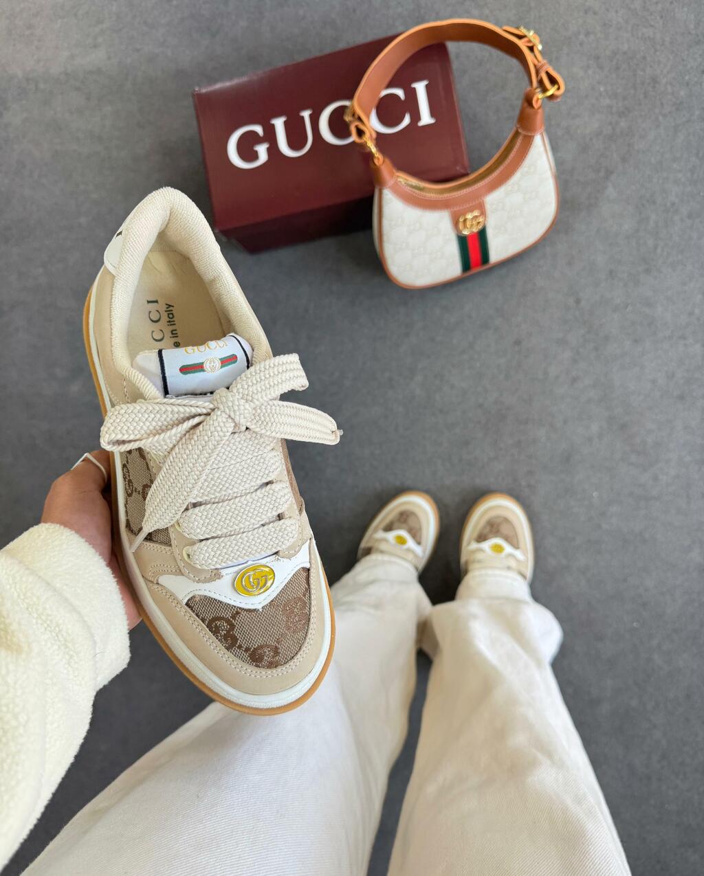 Tênis Gucci Screener Couro 100% Legítimo