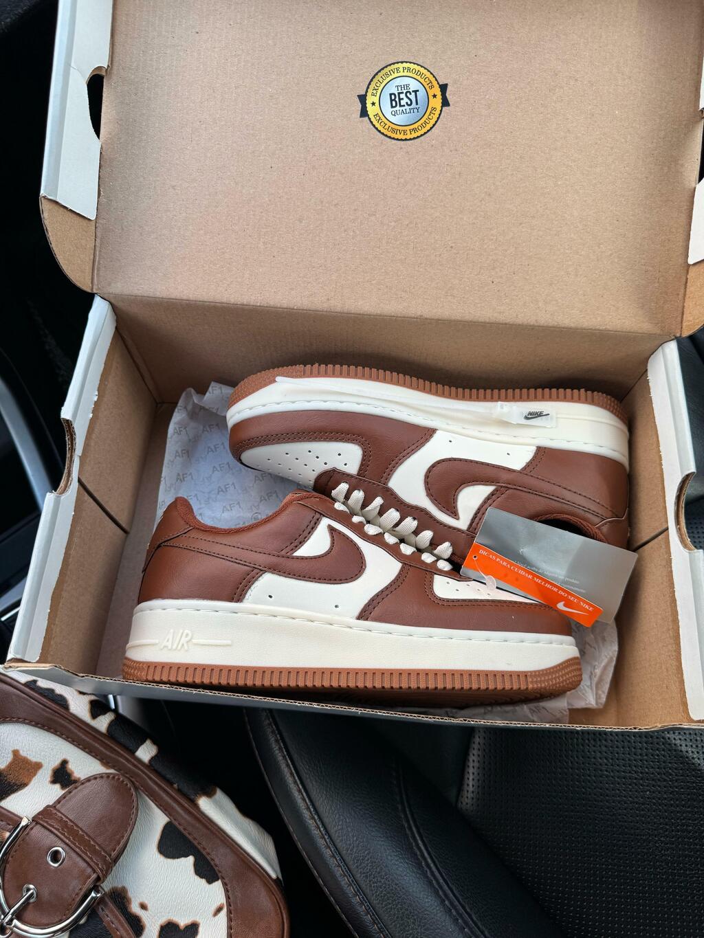 Tênis Nike Air Force Marrom Luxo