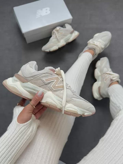 Tênis New Balance 9060 Off Salmão Couro 100% Legítimo